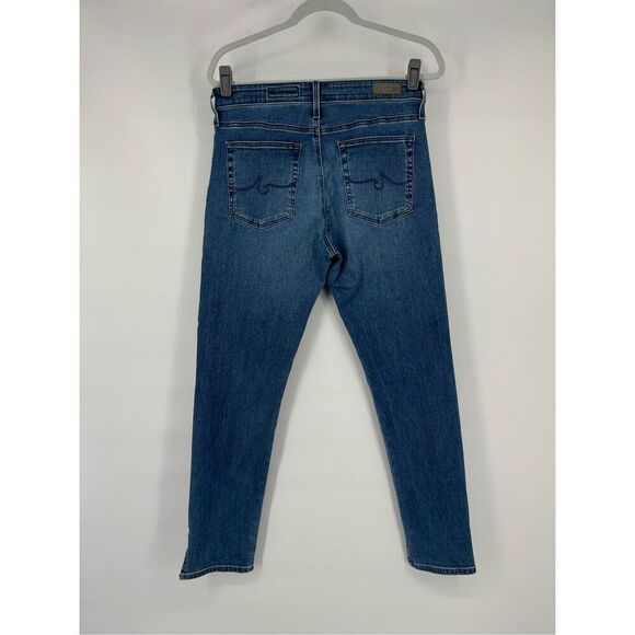 AG Anthropologie Stevie High-Rise Skinny Split Ankle Jean Size 30 Slim Straight - Picture 3 of 9